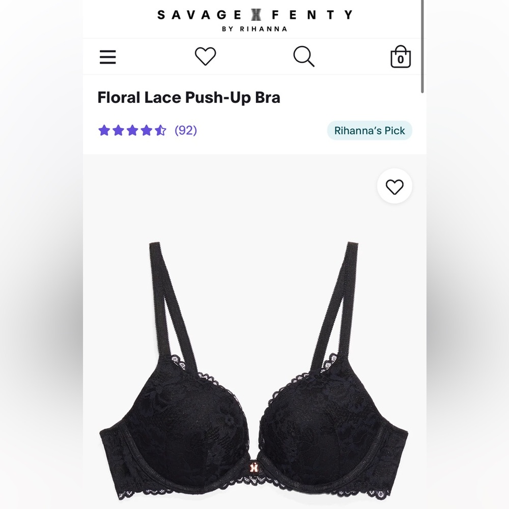Savage X Fenty Push Up Bra 32C